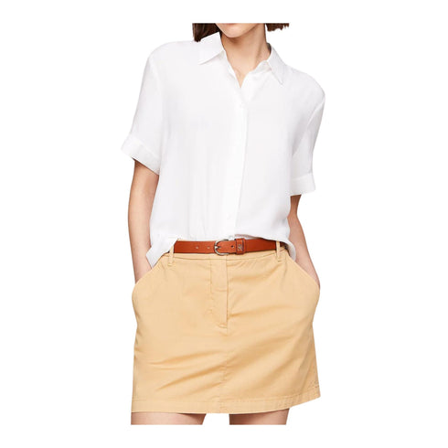 TOMMY HILFIGER Camicia casual Camicia Donna a maniche corte Bianco P24-TOMMY HILFIGERWW0WW41831-YCF-36 - Francavilla Moda